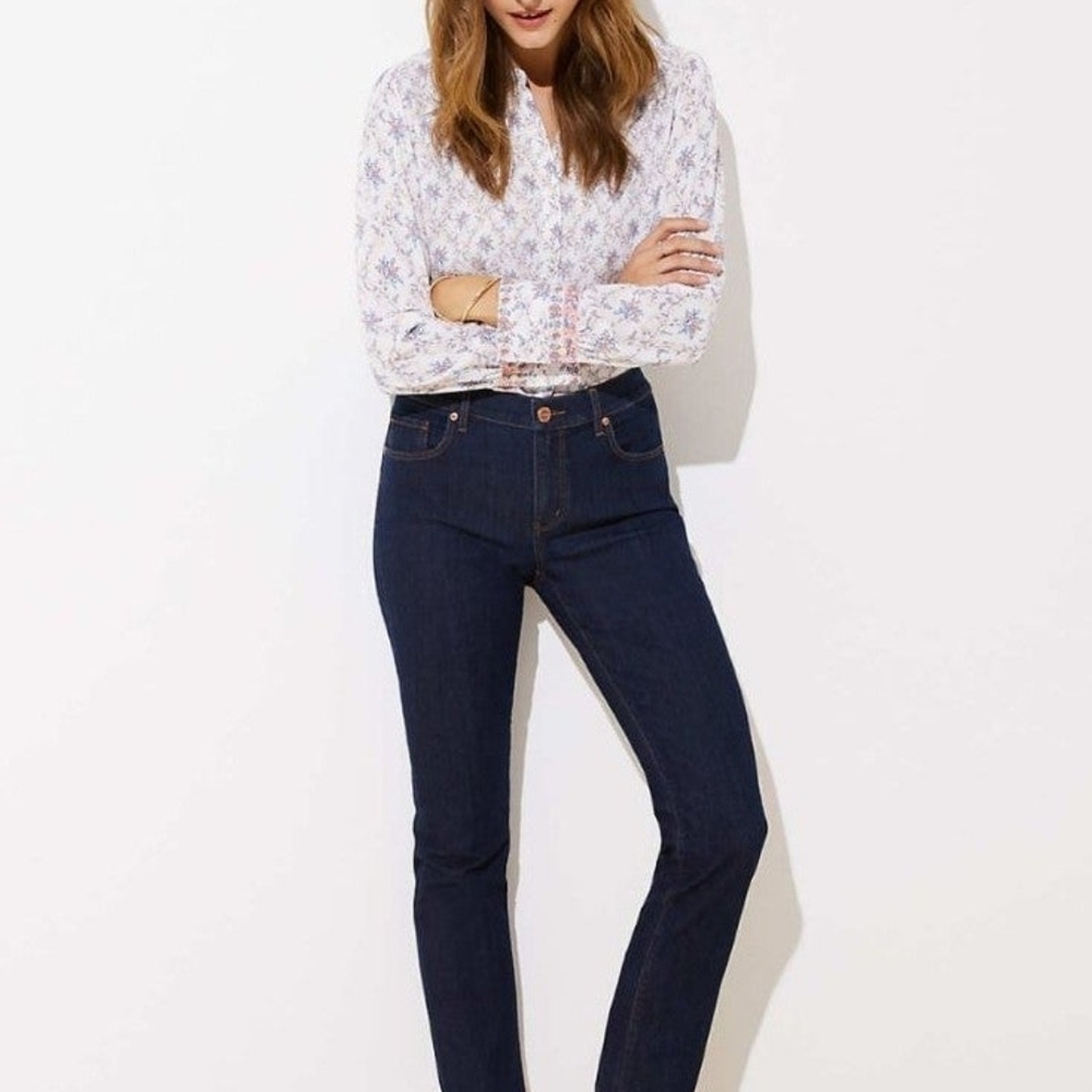LOFT Modern Fit Straight Leg Jeans